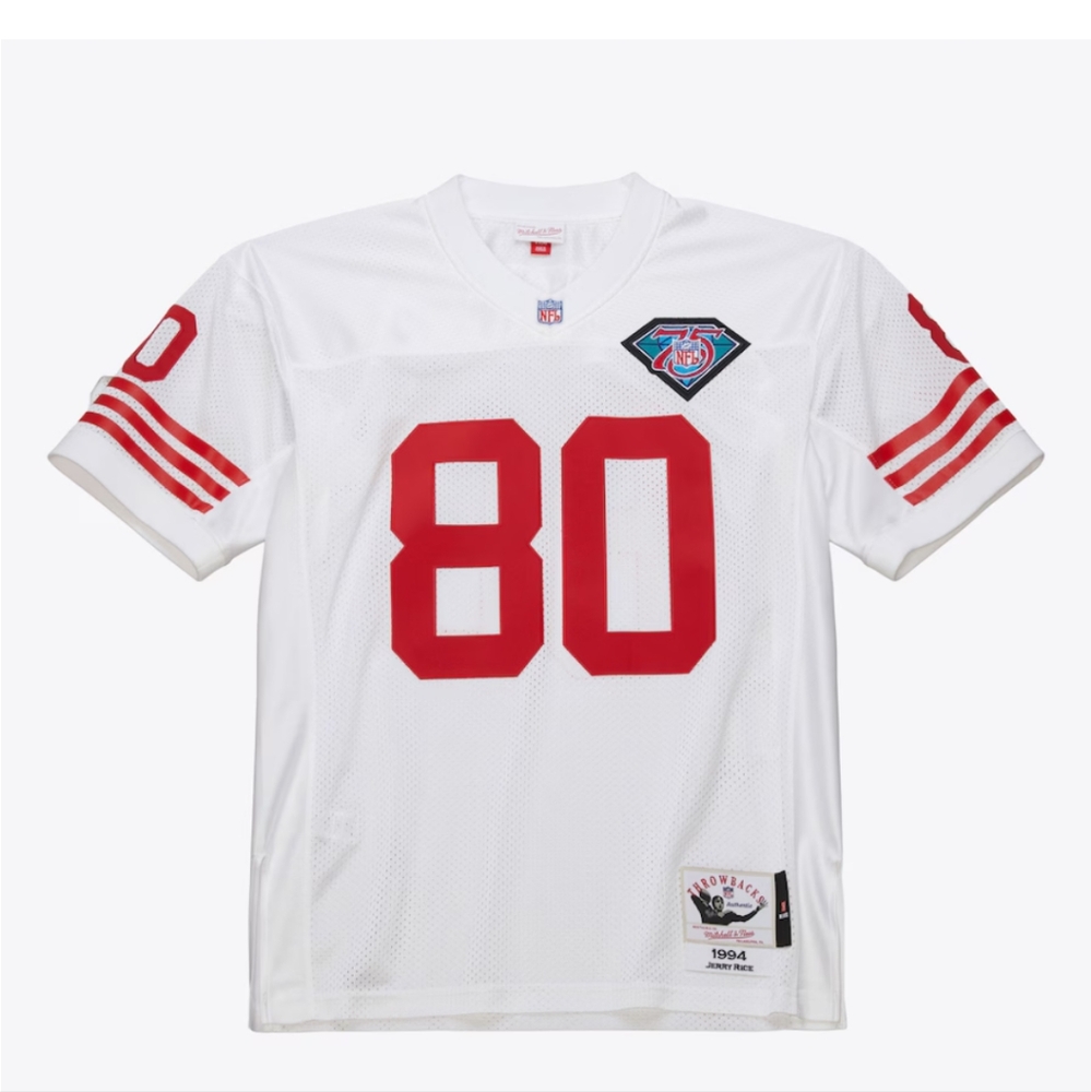 Men's Jerry Rice White San Francisco 49ers 1994 Authentic Jersey